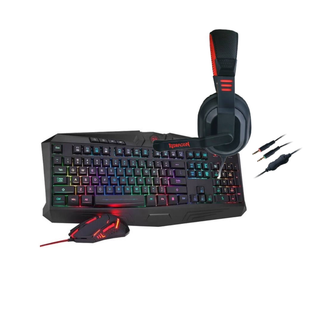 Combo Redragon Teclado +Mouse +Diadema