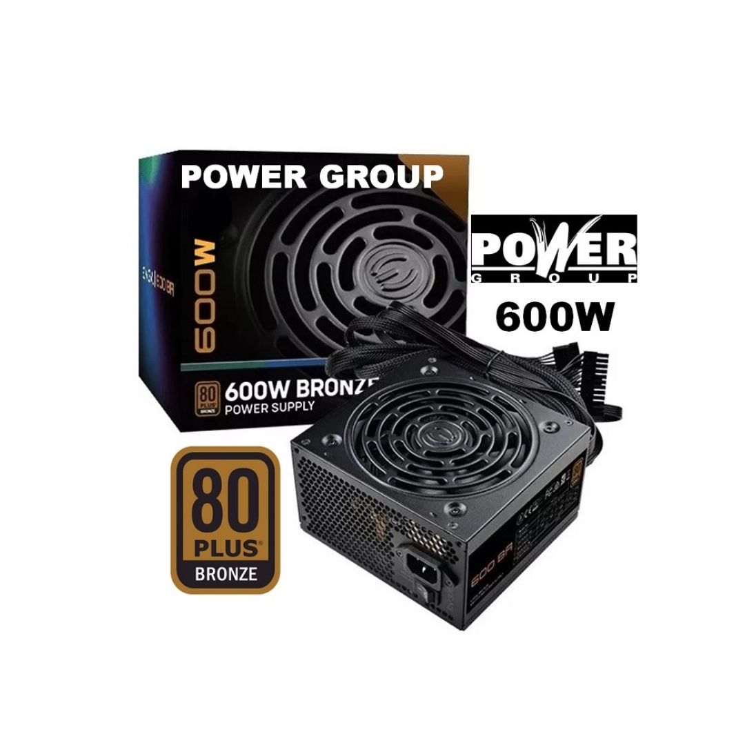 FUENTE DE PODER POWER GROUP 600W 80 PLUS BRONCE